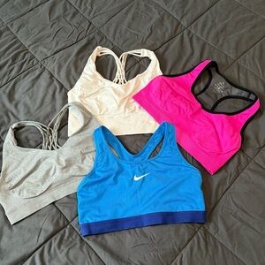 Women's Sports Bra Bundle - Blue, Pink, White, Gray